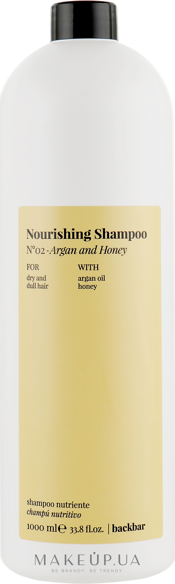 Шампунь "Арган и мед" - Farmavita Back Bar No2 Nourishing Shampoo Argan and Honey — фото 1000ml
