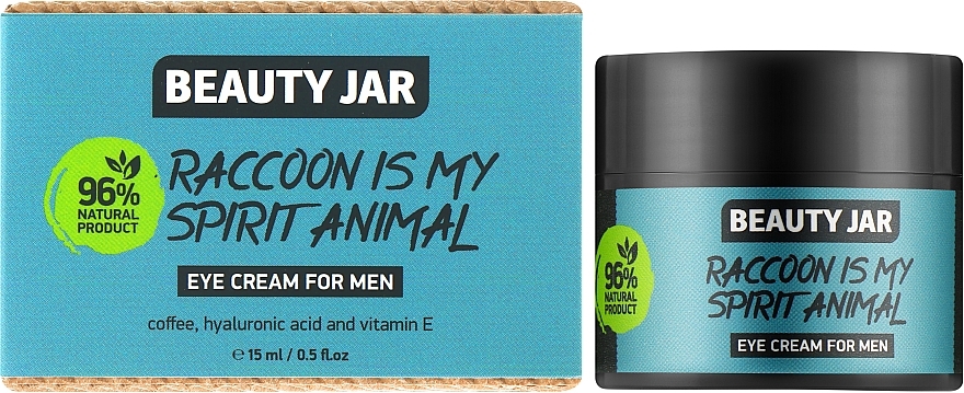 Крем для шкіри навколо очей, для чоловіків - Beauty Jar Raccoon Is My Spirit Animal Eye Cream For Men — фото N2