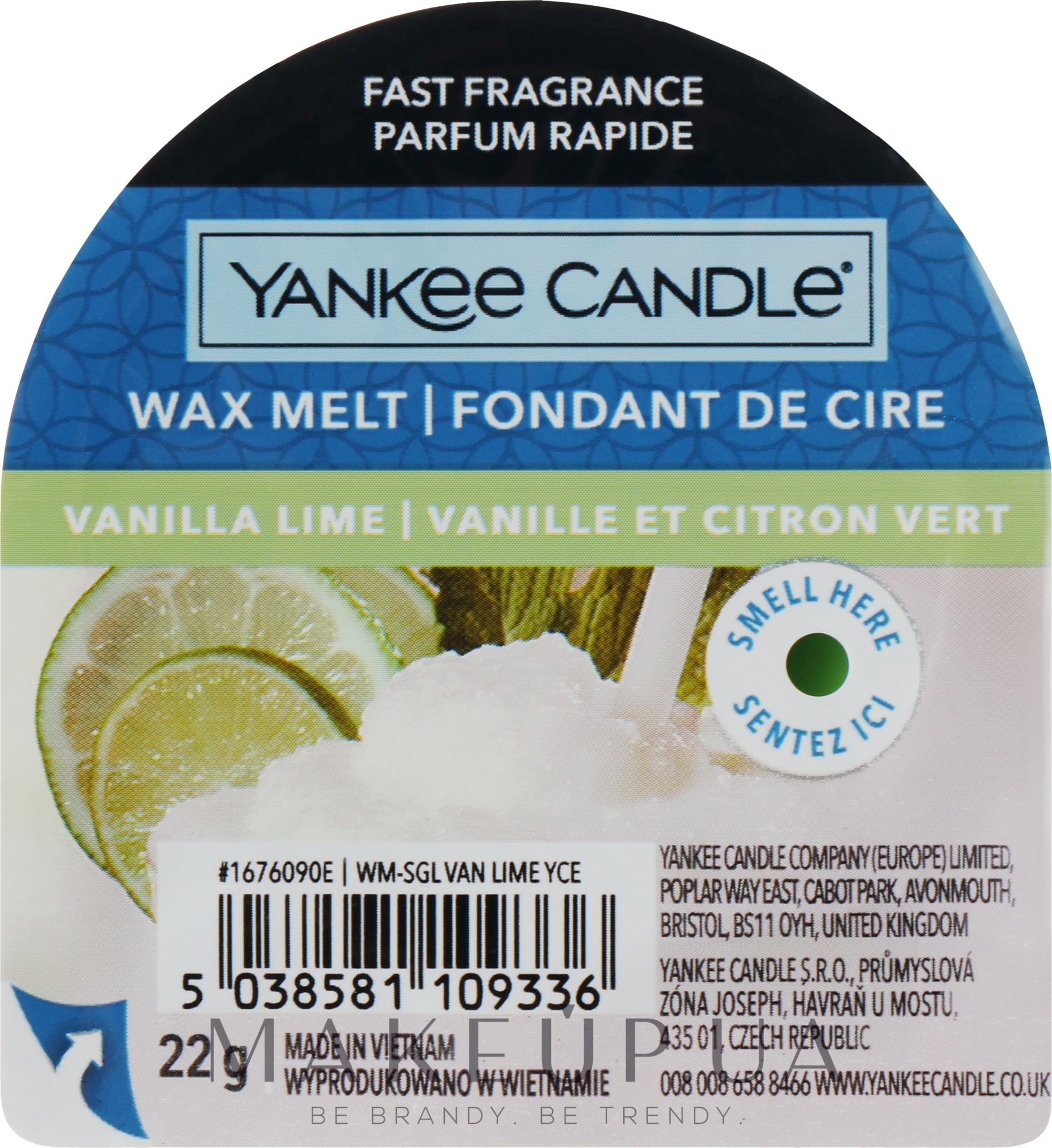 Ароматичний віск - Yankee Candle Vanilla Lime Wax Melt — фото 22g