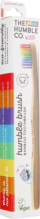 Дитяча бамбукова зубна щітка "Веселка", ультрам'яка - The Humble Co. Kids Ultra-Soft Toothbrush — фото N1