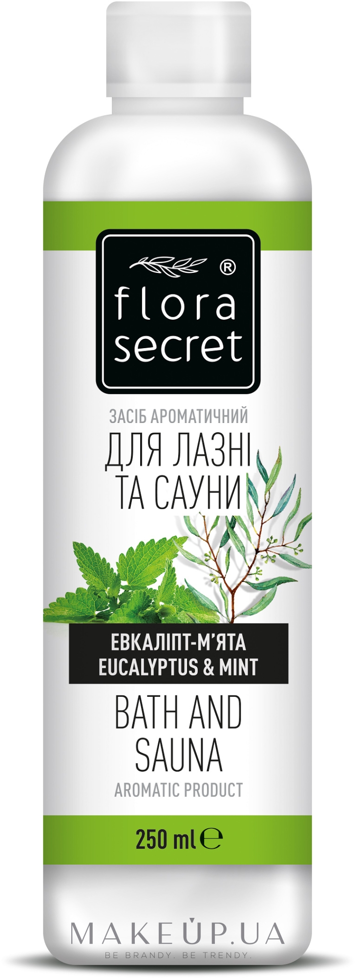 Средство ароматическое для сауны и бани "Эвкалипт и Мята" - Flora Secret Сауна&Баня — фото 250ml