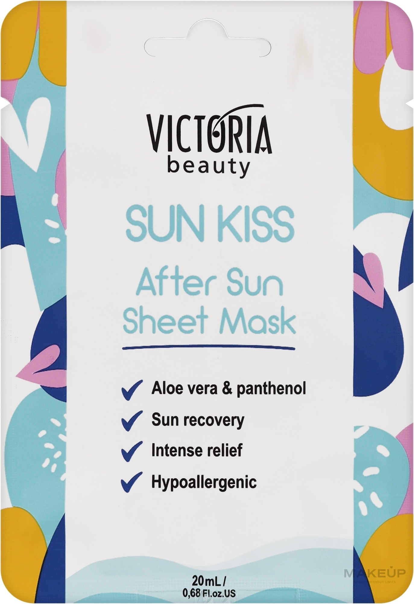 Тканинна маска для обличчя - Victoria Beauty Sun Kiss After Sun Sheet Mask — фото 20ml