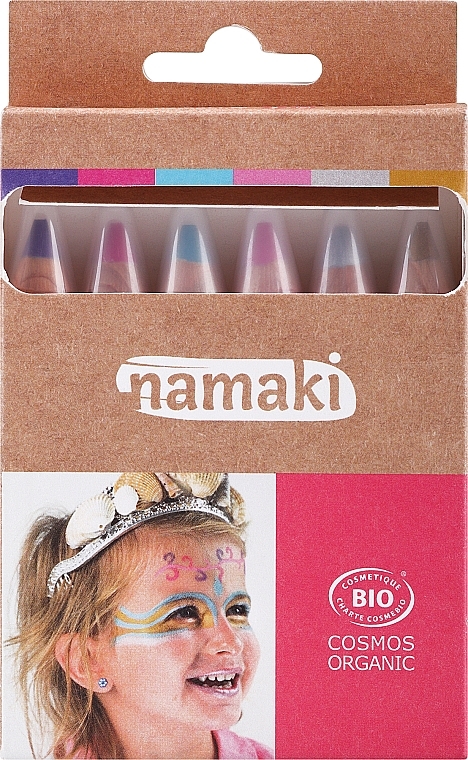 Набор карандашей для раскрашивания лица - Namaki Set Of Magical Worlds Skin Colour Pencils (f/paint/6x2,1g) — фото N1