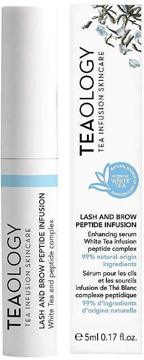 Зміцнювальна сироватка для вій і брів - Teaology Lash and Brow Peptide Infusion — фото N1