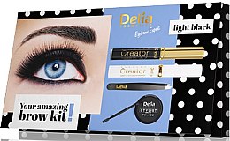 Духи, Парфюмерия, косметика Набор - Delia Eyebrow Expert (eyebrow/gel/7ml + eyelash/creator/7ml + brow/pomade/7ml + tweezers)