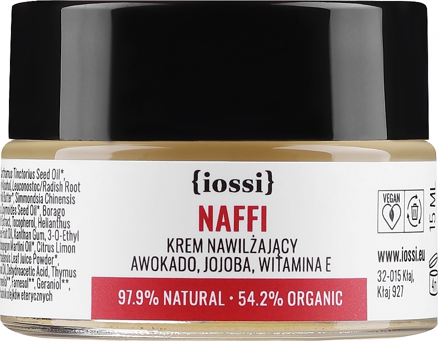 Зволожувальний крем "Авокадо і жожоба" - Iossi NAFFI Cream (міні) — фото N1
