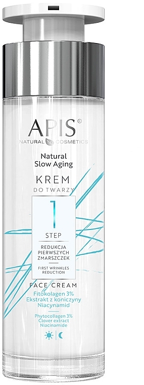 Крем для лица против первых признаков старения - APIS Professional Natural Slow Aging Step 1 First Wrinkles Reduction Face Cream — фото N1