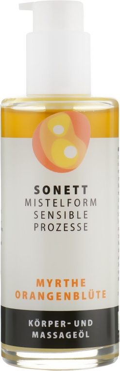 Органічна масажна олія "Мирт і колір апельсина" - Sonnet Massage Oil — фото N1