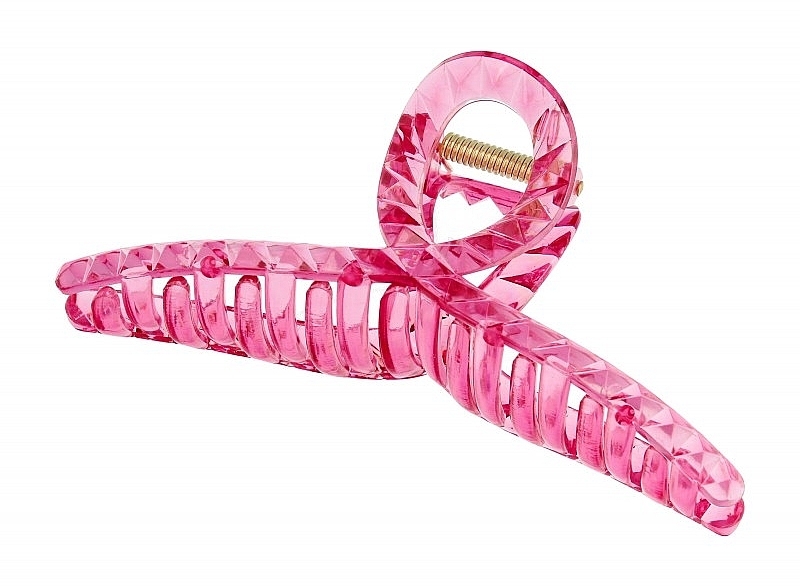 Заколка-краб для волос, XL 10.5 см, розовая - Ecarla — фото N1