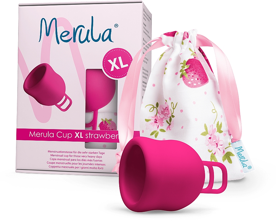 Универсальная менструальная чаша XL - Merula Cup Strawberry — фото N1