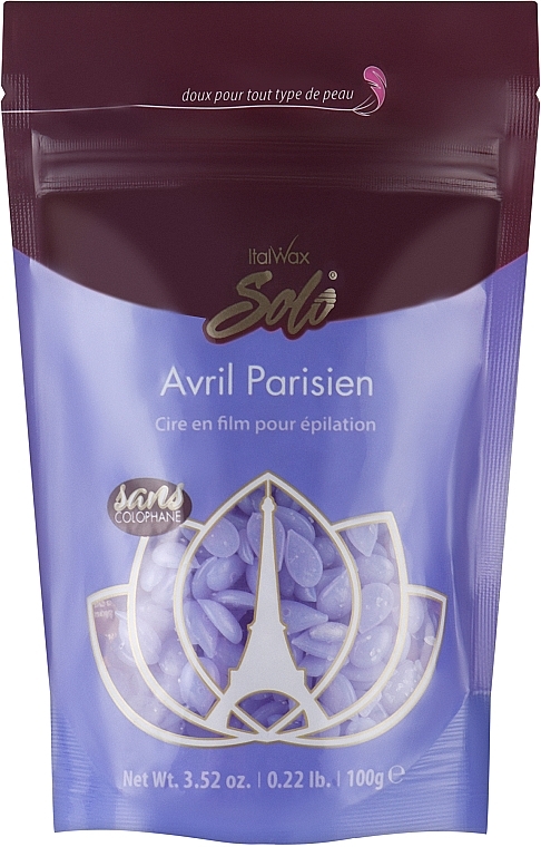 Віск для депіляції плівковий у гранулах "Паризький квітень" - ItalWax  Solo Avril Parisien Film Wax — фото N1