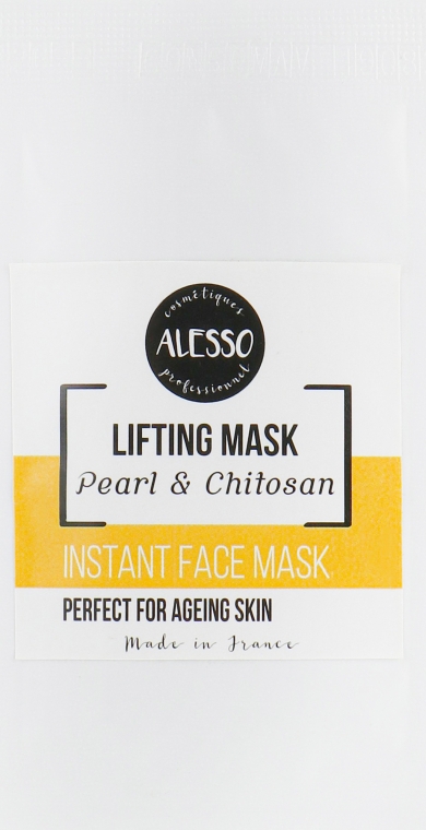 Жемчужная альгинатная маска растворимая для лица с лифтинг эффектом - Alesso Professionnel Pearl & Chitosan Lifting Mask (пробник)