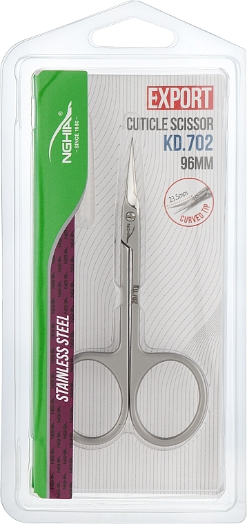 Ножиці для кутикули професійні KD.702, 96 мм - Nghia Export — фото N1