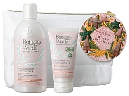 Набор "Овес и пребиотик" - Bottega Verde Gift Set (sh/gel/400ml + h/cr/75ml + bag/1pc) — фото N1