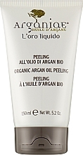 Пилинг с микросферами для лица и тела с органическим аргановым маслом - Arganiae L'oro Liquido Organic Argan Oil Peeling — фото N3