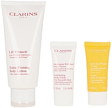 Духи, Парфюмерия, косметика Набор - Clarins Set Extra-Firming Bodylotion (scr/30ml + b/lot/200ml + bath/30ml)