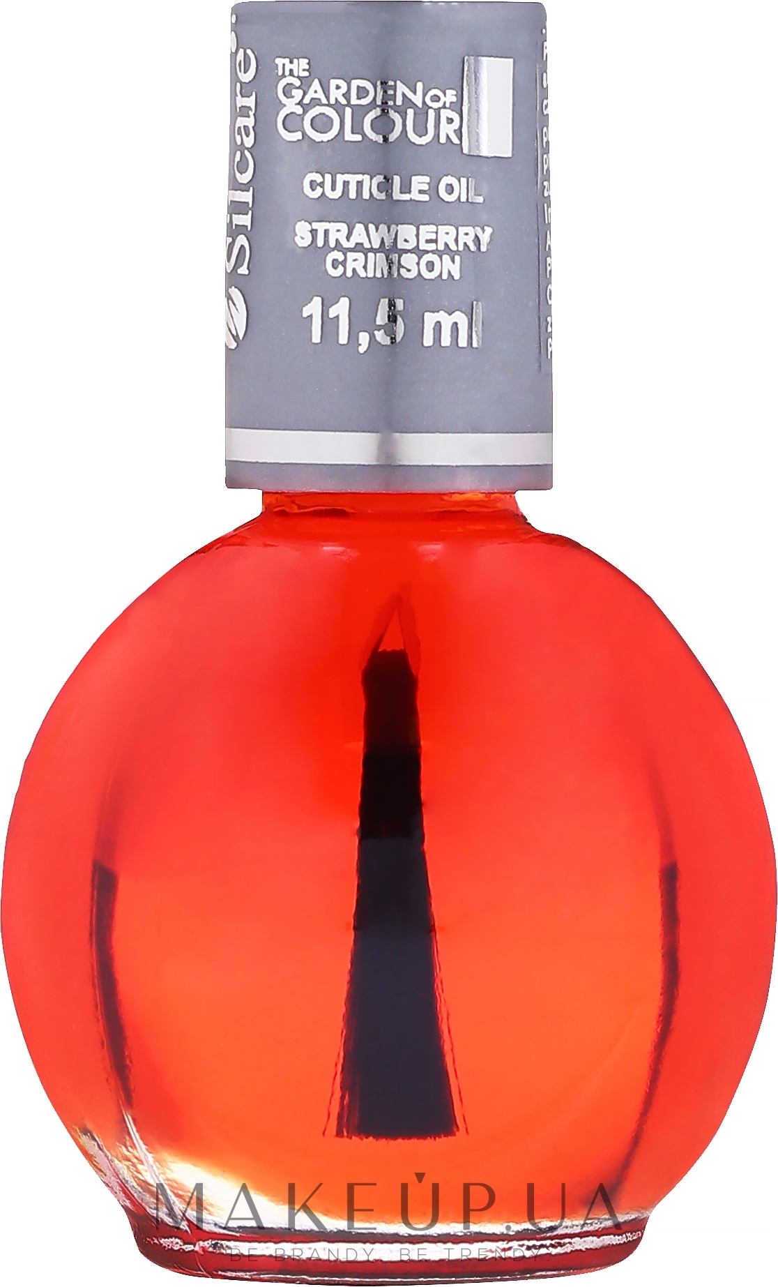 Масло для ногтей и кутикулы с цветами "Клубника" с кисточкой - Silcare Cuticle Oil Strawberry Crimson — фото 11.5ml