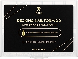 Верхние формы для моделирования, современный миндаль - F.O.X Decking Nail Form 2.0 — фото N1