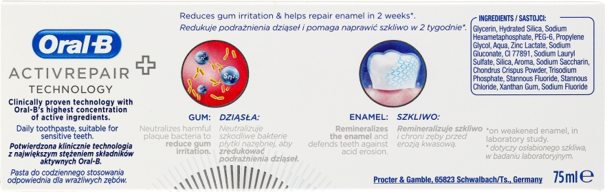 Зубна паста - Oral-B Professional Gum & Enamel Pro-Repair Original — фото N3