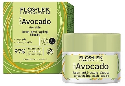 Антивозрастной крем для сухой кожи лица - Floslek richAvocado Anti-Aging Cream — фото N1