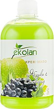 Крем-мыло "Яблоко-виноград" - Ekolan (сменный блок) — фото N1