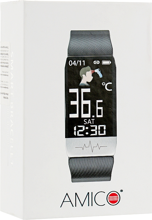 Фитнес-браслет - Amico Go Run Thermometer Pulseoximeter Ad Tonometer Black — фото N2
