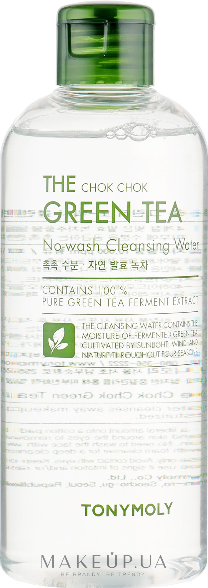 Очищающая вода для лица - Tony Moly The Chok Chok Green Tea No-Wash Cleansing Water  — фото 300ml