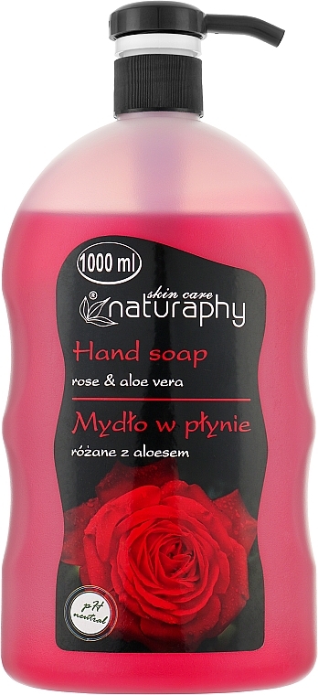 Жидкое мыло для рук "Роза" - Naturaphy Hand Soap — фото N1