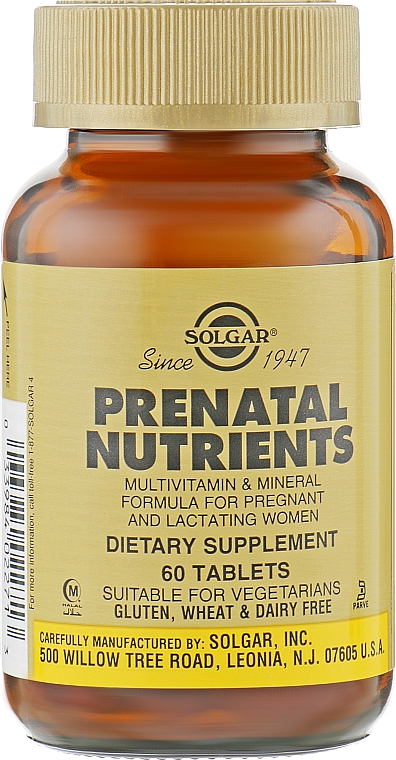Пищевая добавка - Solgar Prenatal Nutrients — фото N1