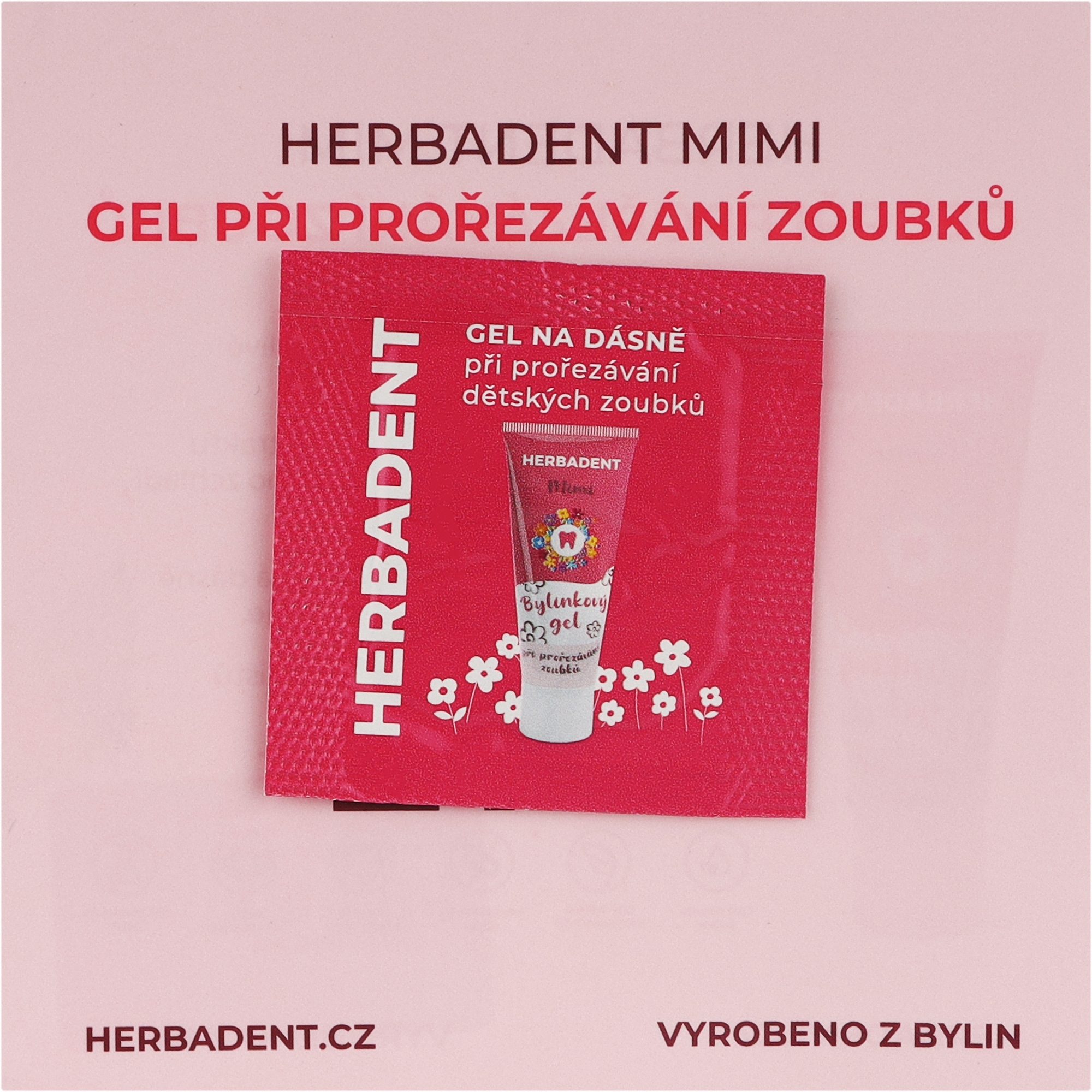 Зубний гель для дітей з ромашкою та гіалуроновю кислотою - Herbadent Mimi Herbal Teething Gel (пробник) — фото 1g