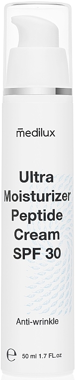 Крем увлажняющий с пептидами против морщин - Medilux Ultra Moisturizer Peptide Cream SPF 30 — фото N1