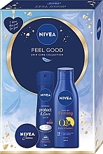 Набор - NIVEA Feel Good (b/milk/250ml + deo/150ml + cr/30ml) — фото N1