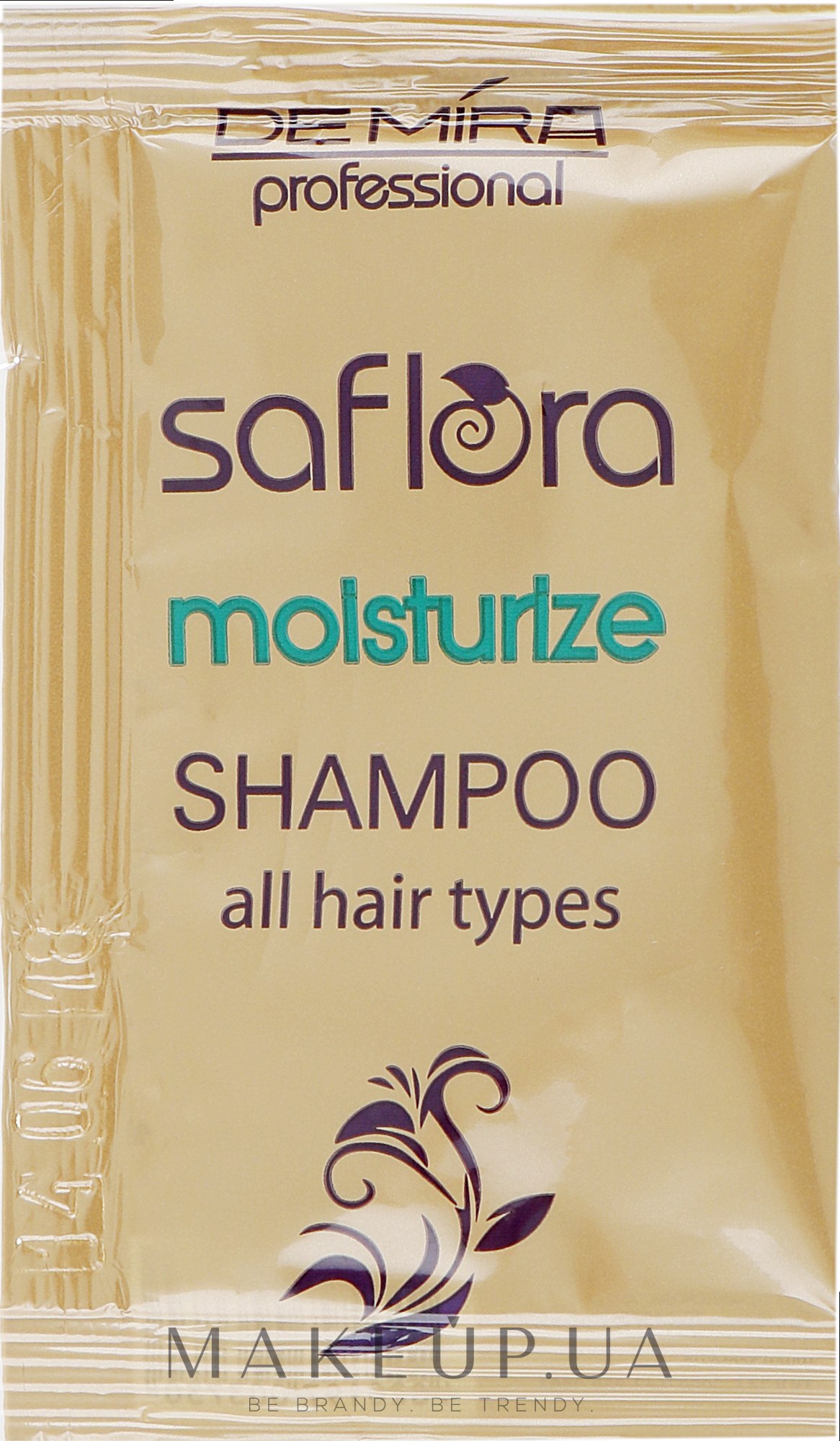 Шампунь для всіх типів волосся зволожувальний - Demira Professional Saflora Moisturize (пробник) — фото 15ml