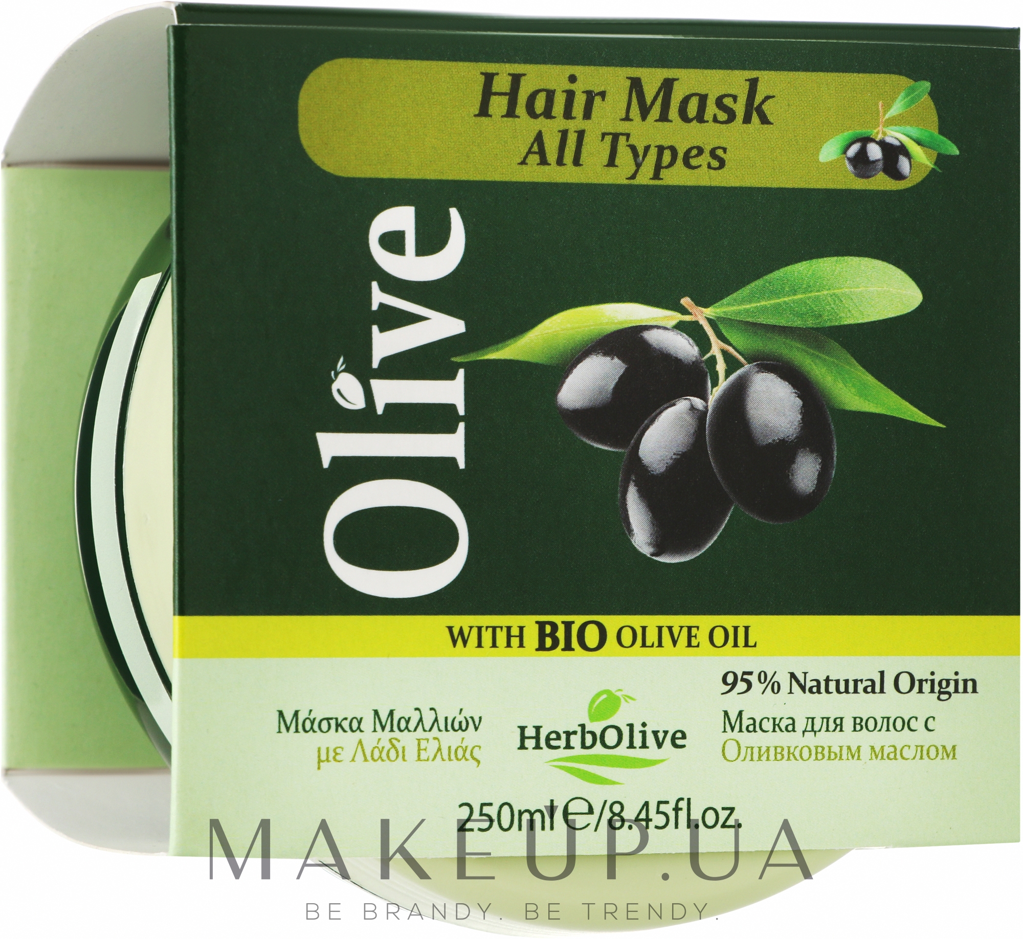 Маска для волосся з олією оливи - Madis HerbOlive Olive Oil Hair Mask All Hair Types — фото 250ml