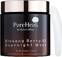Енергетична нічна маска з екстрактом ягід женьшеню - PureHeal's Ginseng Berry 80 Overnight Mask — фото N3