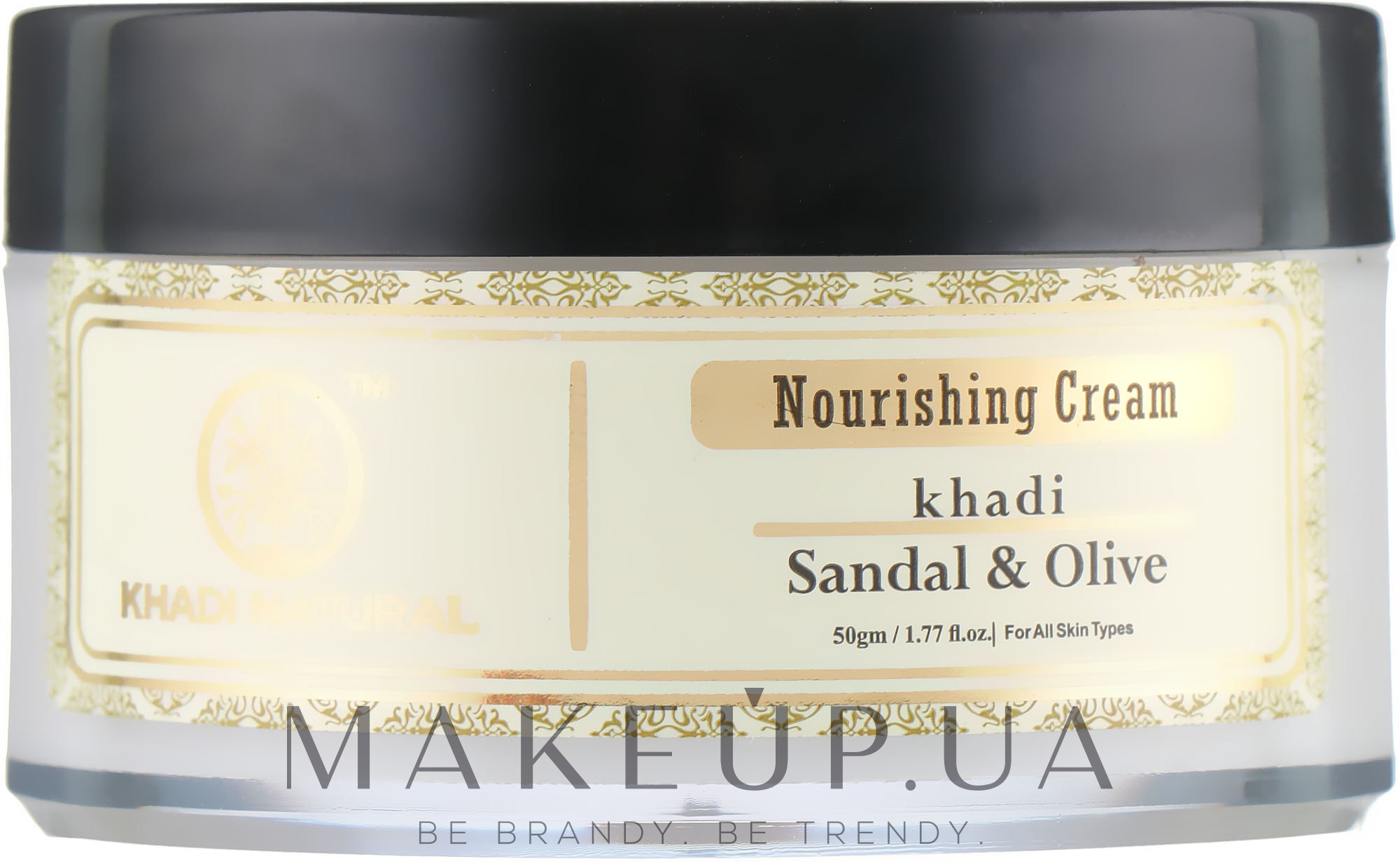 Антивозрастной питательный крем "Сандал и олива" - Khadi Natural Sandal & Olive Herbal Nourishing Cream — фото 50g