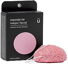 Спонж для вмивання обличчя "Рожева глина" - NaturBrush Konjac Facial Sponge Pink Clay — фото N1