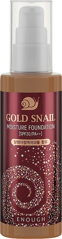 Омолаживающий тональный крем с муцином улитки - Enough Gold Snail Moisture Foundation SPF30