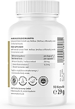 Харчова добавка "Екстракт меліси", 250 мг - Zein Pharma Melissa Extract 250mg Capsules — фото N3