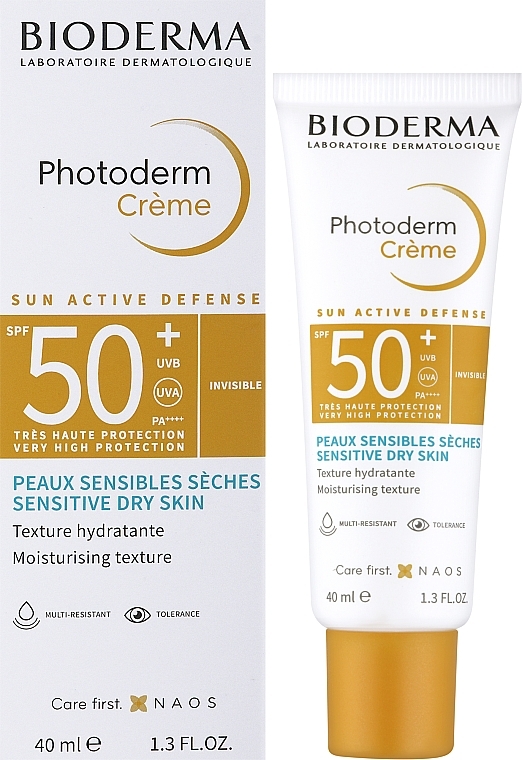 Сонцезахисний крем для чутливої сухої шкіри - Bioderma Photoderm Cream SPF50+ Sensitive Dry Skin — фото N2