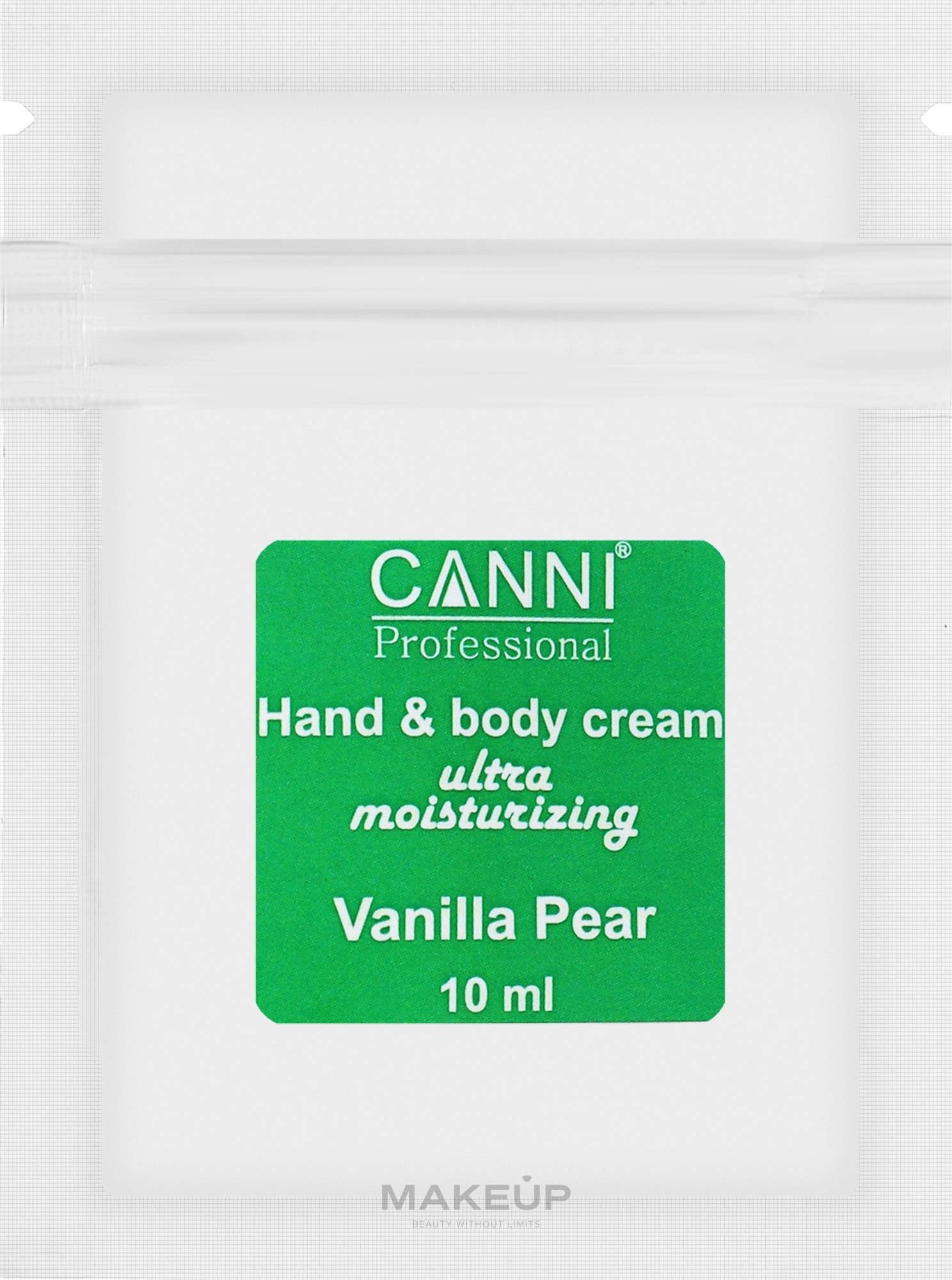 Крем ультразволожуючий для рук і тіла "Ванільна груша" - Canni Hand & Body Cream (саше) — фото 10ml