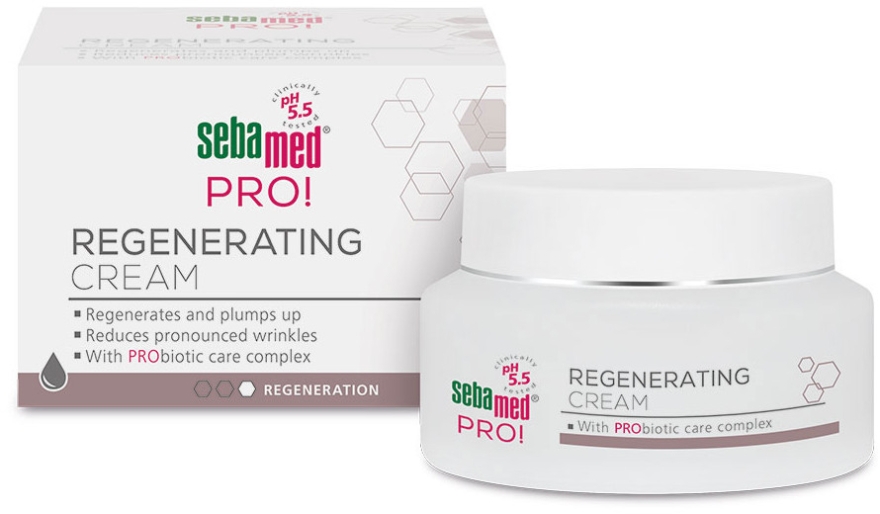 Восстанавливающий крем для лица с пробиотиками - Sebamed PRO! Regenerating Cream — фото N1