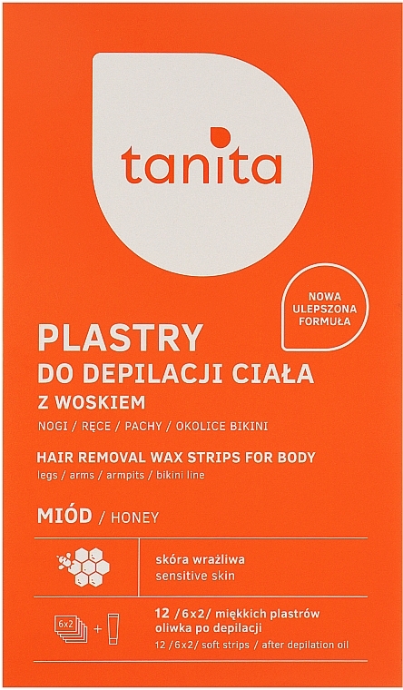 Медовый воск для депиляции тела - Tanita Hair Removal Wax Strips For Body