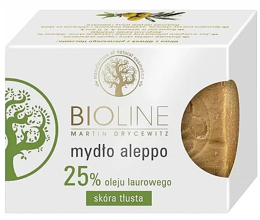 Мыло алеппское с лавровым маслом 25% - Bioline Aleppo Soap — фото N1