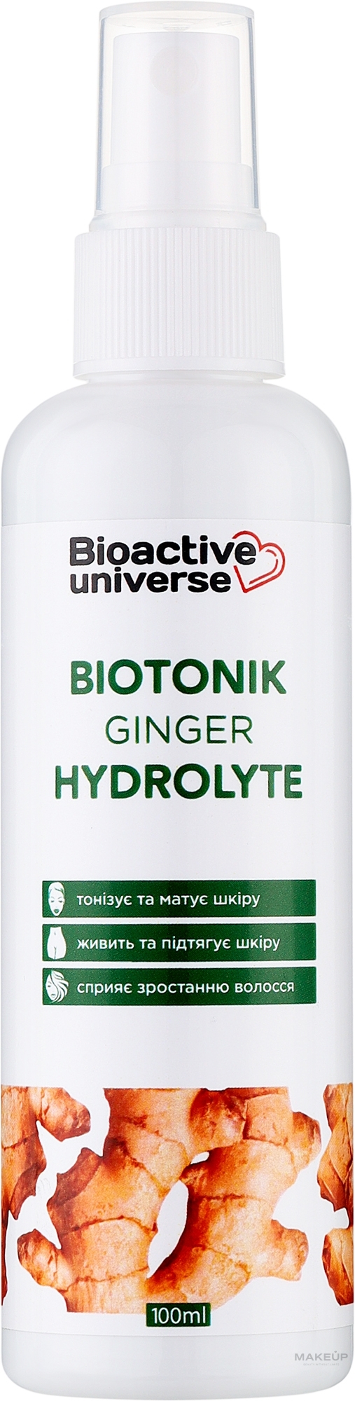 Тонік-гідролат "Імбир" - Bioactive Universe Biotonik Hydrolyte — фото 100ml