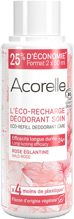 Кульковий дезодоарнат "Троянда" - Acorelle Rose Deodorant Roll-on Refill (змінний блок) — фото N1