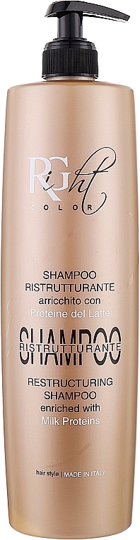 Шампунь для реструктуризації волосся з молочними протеїнами - Right Color Restructurimg Shampoo — фото N1