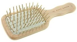 Щітка для волосся квадратна, 17 см - Acca Kappa Pneumatic Beechwood Brush — фото N1