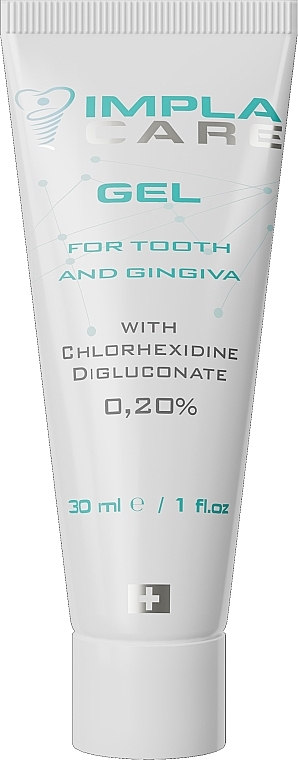 Гель для зубів та ясен з біглюконатом хлоргексидину 0,20 % - ImplaCar — фото N1