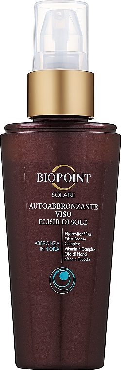 Автозасмага для обличчя - Biopoint Solaire Autoabbronzante Viso Elisir di Sole — фото N2